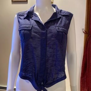 Navy crop top